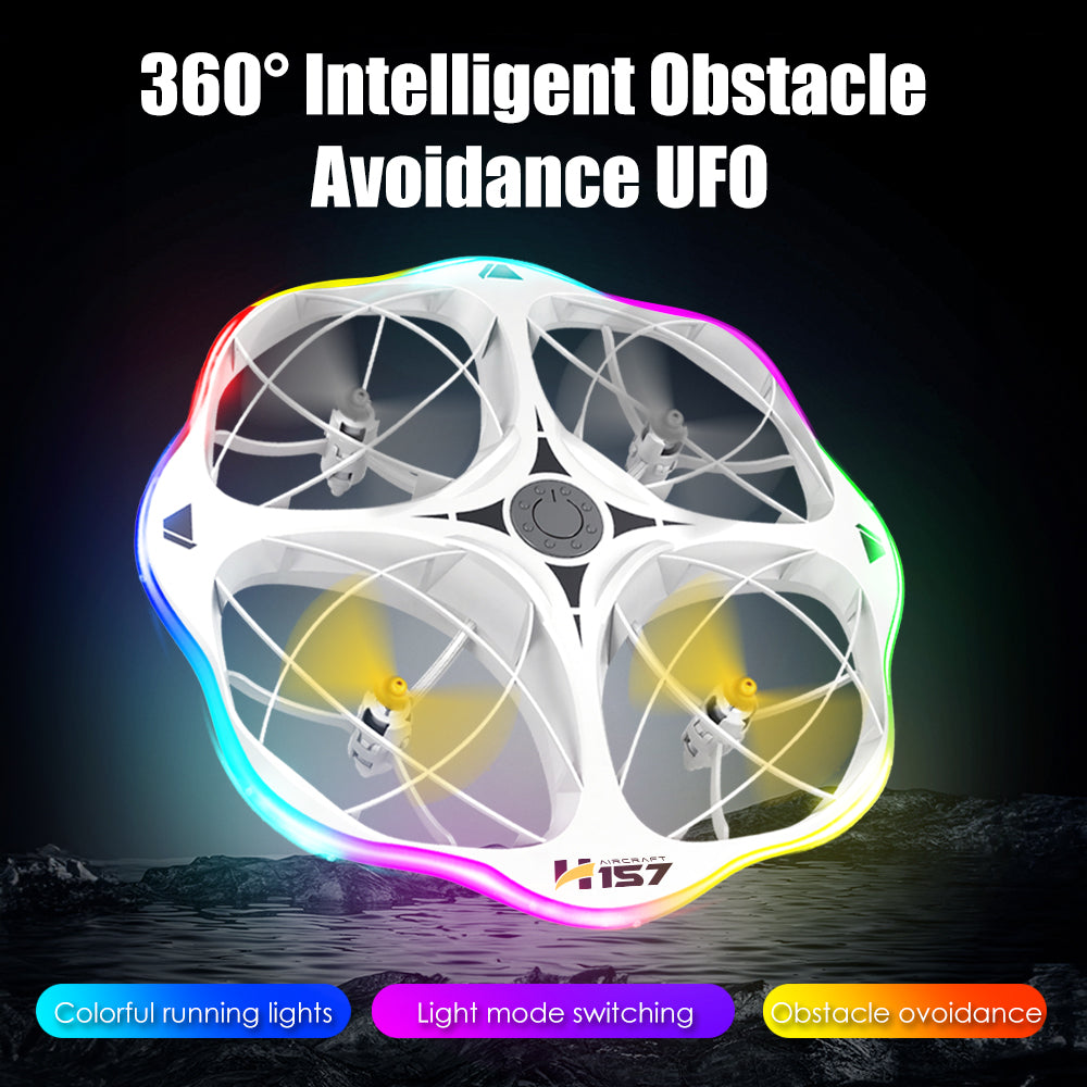H157 UFO Drone with Colorful LED Running Lights