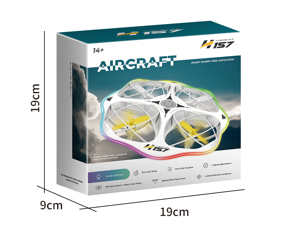 H157 UFO Drone with Colorful LED Running Lights