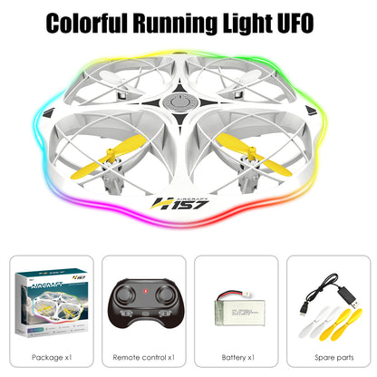 H157 UFO Drone with Colorful LED Running Lights