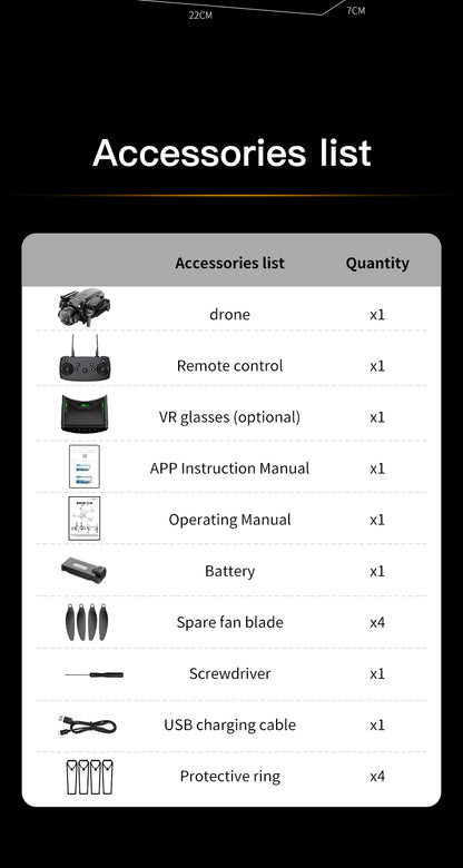 H20 Foldable Aerial Drone with Dual Camera & FPV Live Video